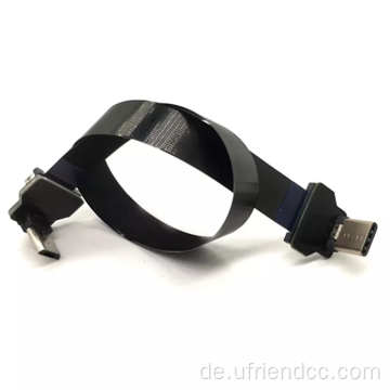 90 Grad FFC FPC Flat Microband Kabel Kabelbaum USB Mikroband Kabel Grau / Schwarz / Benutzerdefinierte Elektronik Akzeptieren